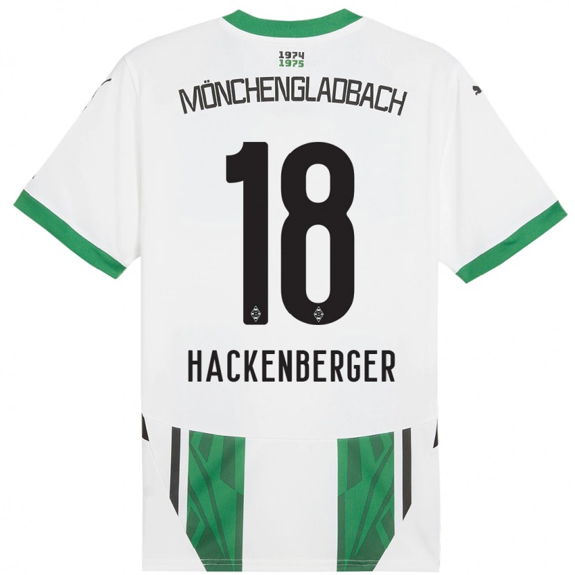 Danxen Barn Jessica Hackenberger #18 Vit Grön Hemmatröja Matchtröjor 2024/25 Tröjor T-Tröja