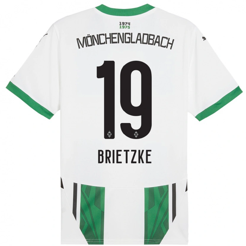 Danxen Barn Yvonne Brietzke #19 Vit Grön Hemmatröja Matchtröjor 2024/25 Tröjor T-Tröja