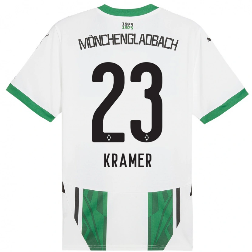 Danxen Barn Christoph Kramer #23 Vit Grön Hemmatröja Matchtröjor 2024/25 Tröjor T-Tröja