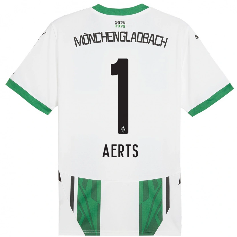 Danxen Barn Liv Aerts #1 Vit Grön Hemmatröja Matchtröjor 2024/25 Tröjor T-Tröja