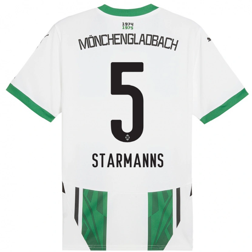 Danxen Barn Sandra Starmanns #5 Vit Grön Hemmatröja Matchtröjor 2024/25 Tröjor T-Tröja