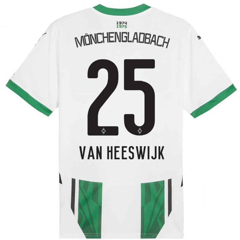 Danxen Barn Amber Van Heeswijk #25 Vit Grön Hemmatröja Matchtröjor 2024/25 Tröjor T-Tröja