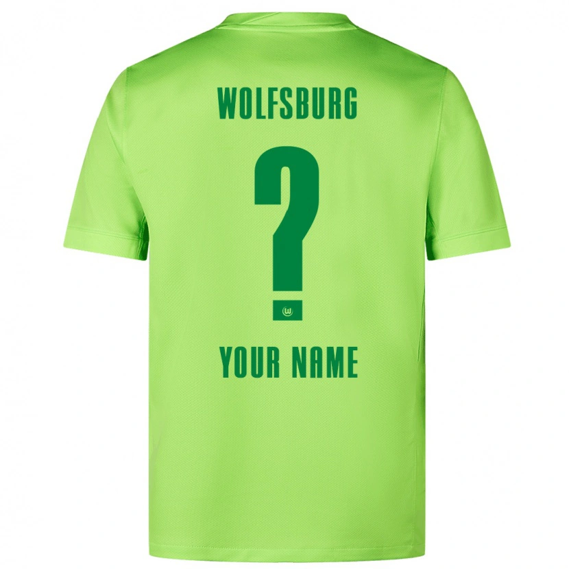 Danxen Barn Ditt Namn #0 Fluorescerande Grön Hemmatröja Matchtröjor 2024/25 Tröjor T-Tröja