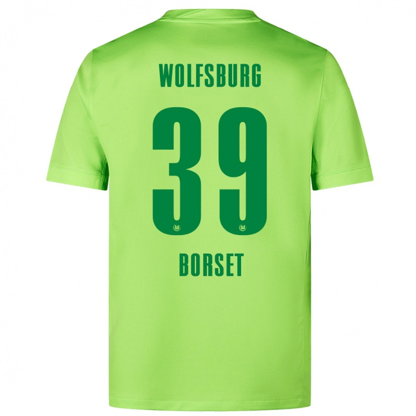 Danxen Barn Anders Børset #39 Fluorescerande Grön Hemmatröja Matchtröjor 2024/25 Tröjor T-Tröja