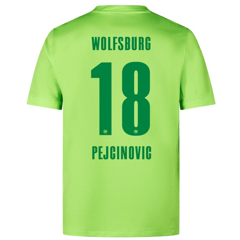 Danxen Barn Dzenan Pejcinovic #18 Fluorescerande Grön Hemmatröja Matchtröjor 2024/25 Tröjor T-Tröja