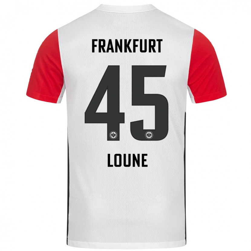 Danxen Barn Mehdi Loune #45 Vit Röd Hemmatröja Matchtröjor 2024/25 Tröjor T-Tröja