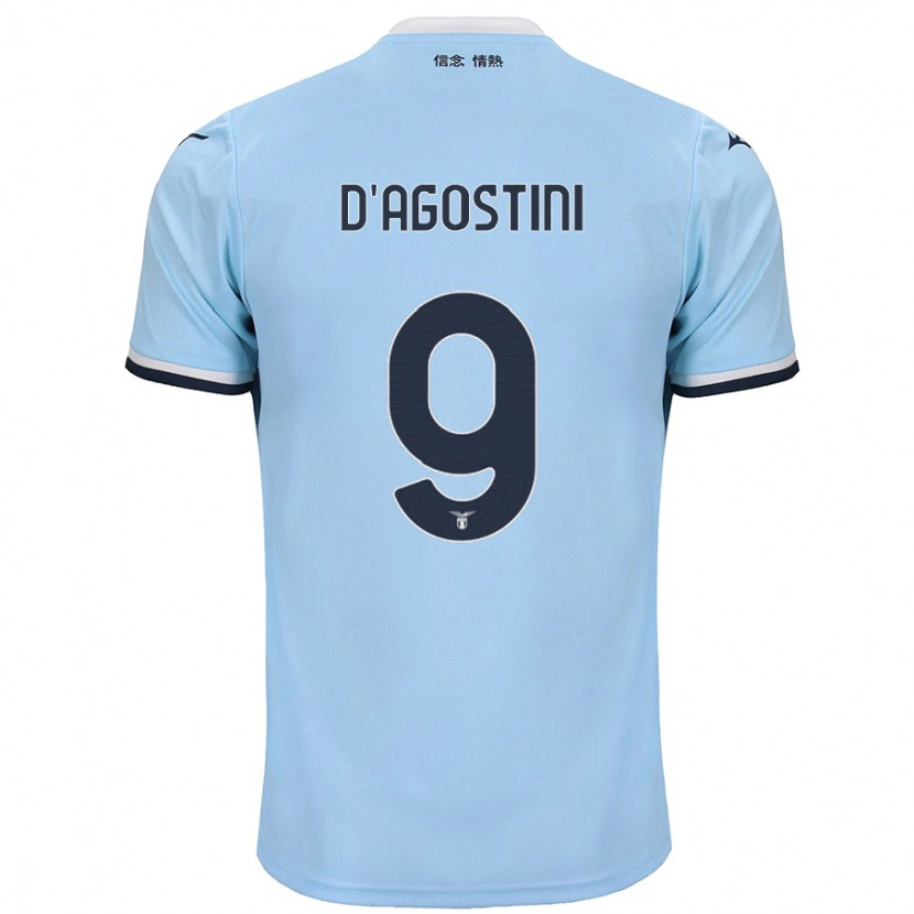 Danxen Barn Lorenzo D'agostini #9 Blå Hemmatröja Matchtröjor 2024/25 Tröjor T-Tröja