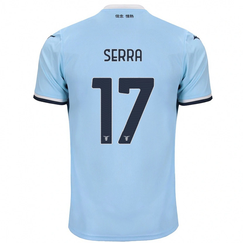 Danxen Barn Federico Serra #17 Blå Hemmatröja Matchtröjor 2024/25 Tröjor T-Tröja