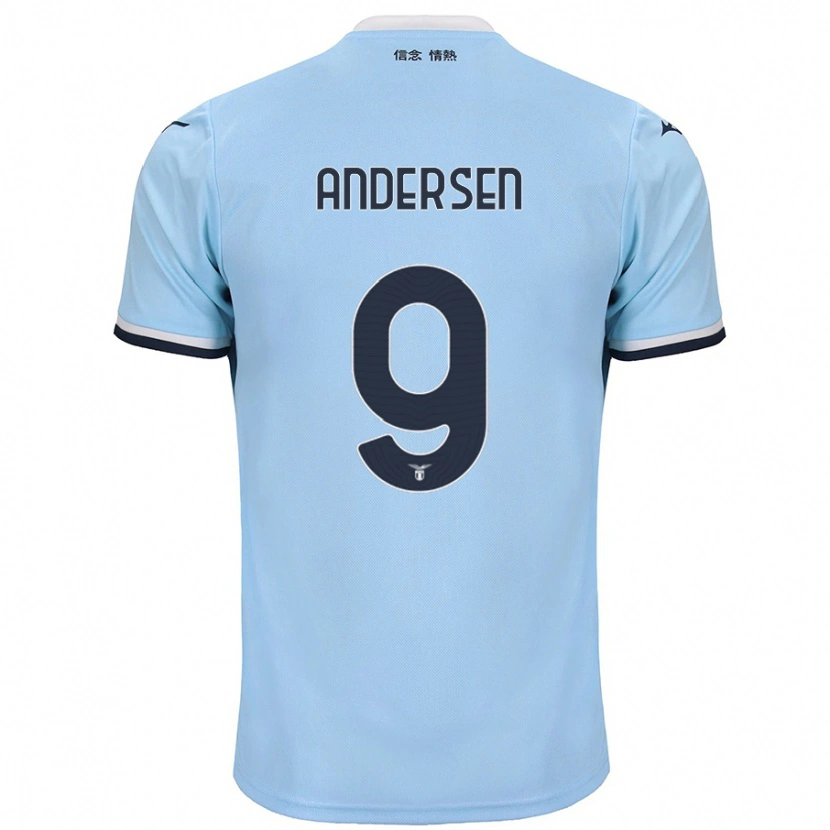 Danxen Barn Signe Holt Andersen #9 Blå Hemmatröja Matchtröjor 2024/25 Tröjor T-Tröja