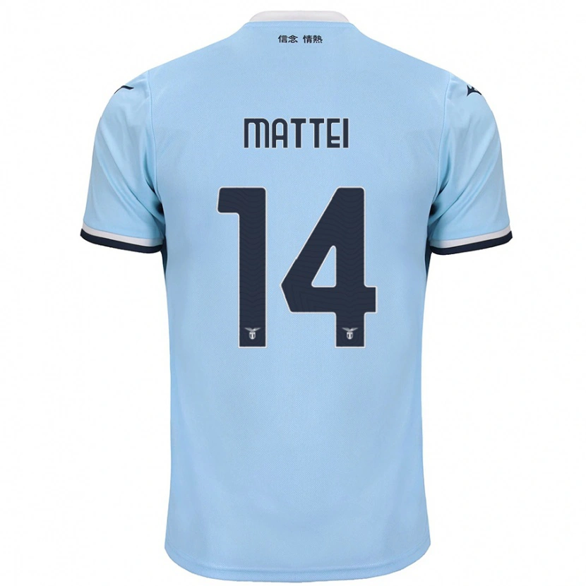 Danxen Barn Sarah Mattei #14 Blå Hemmatröja Matchtröjor 2024/25 Tröjor T-Tröja
