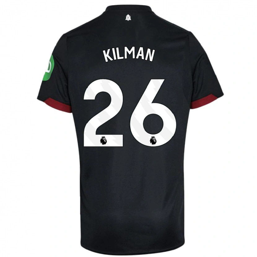 Danxen Barn Max Kilman #26 Svart Vit Bortatröja Matchtröjor 2024/25 Tröjor T-Tröja