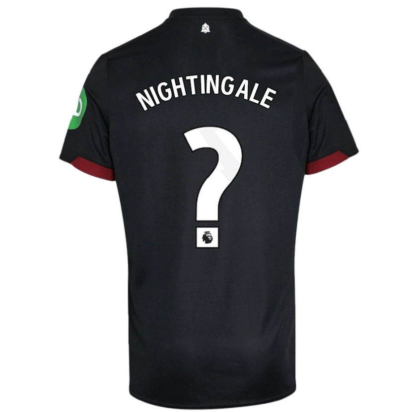 Danxen Barn Ben Nightingale #0 Svart Vit Bortatröja Matchtröjor 2024/25 Tröjor T-Tröja