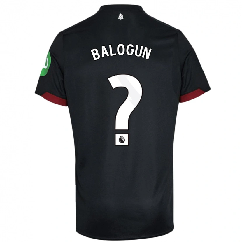 Danxen Barn Majid Balogun #0 Svart Vit Bortatröja Matchtröjor 2024/25 Tröjor T-Tröja