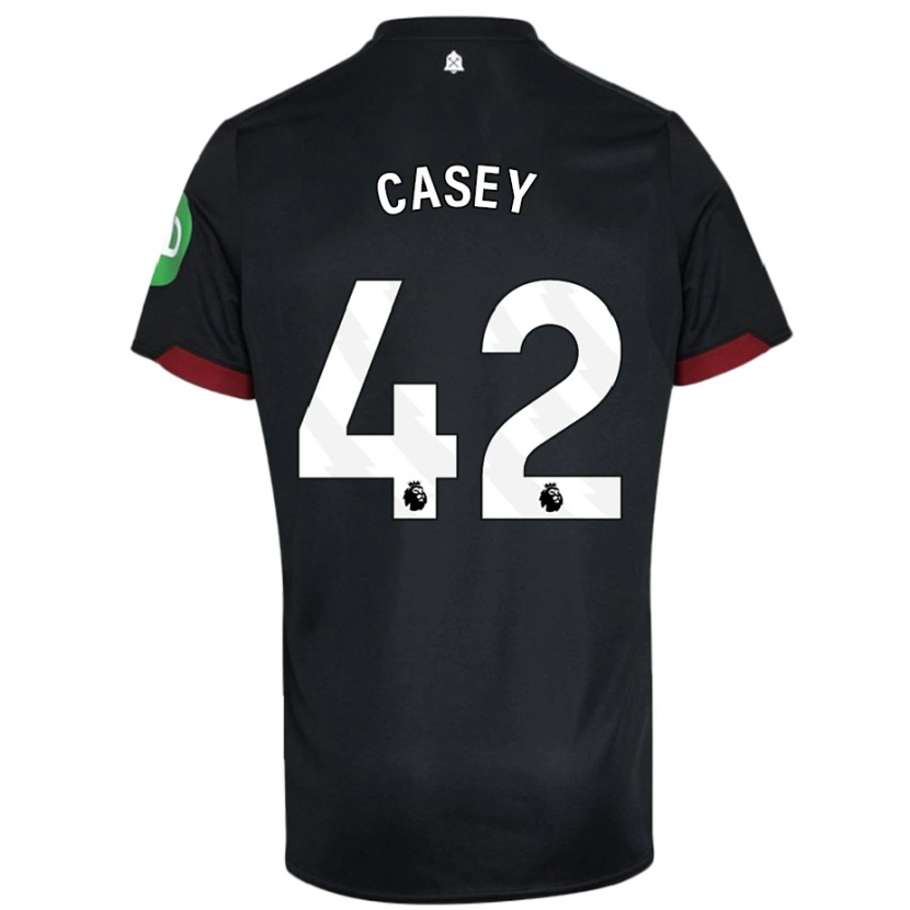 Danxen Barn Kaelan Casey #42 Svart Vit Bortatröja Matchtröjor 2024/25 Tröjor T-Tröja