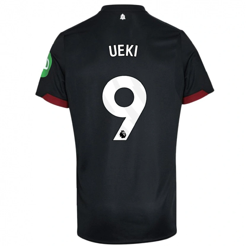 Danxen Barn Riko Ueki #9 Svart Vit Bortatröja Matchtröjor 2024/25 Tröjor T-Tröja