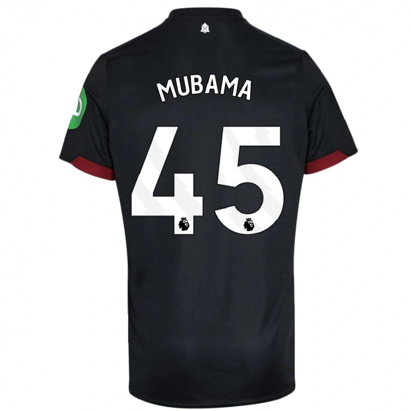 Danxen Barn Divin Mubama #45 Svart Vit Bortatröja Matchtröjor 2024/25 Tröjor T-Tröja