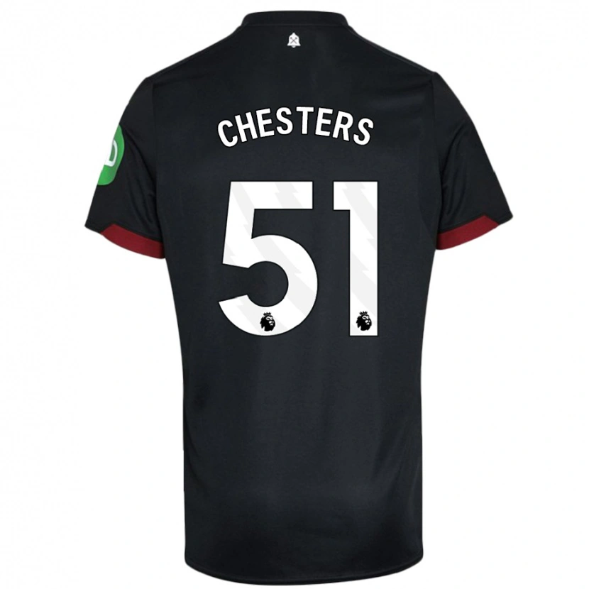 Danxen Barn Dan Chesters #51 Svart Vit Bortatröja Matchtröjor 2024/25 Tröjor T-Tröja