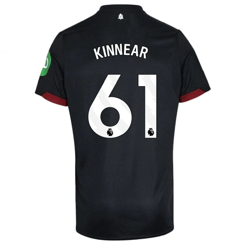 Danxen Barn Brian Kinnear #61 Svart Vit Bortatröja Matchtröjor 2024/25 Tröjor T-Tröja