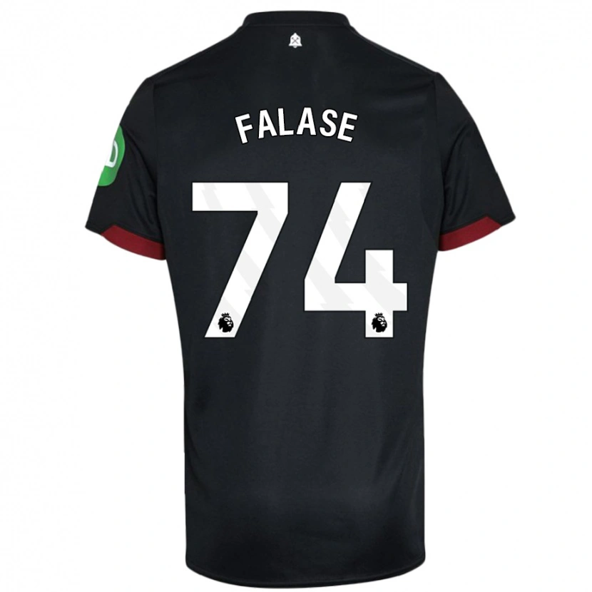 Danxen Barn Asher Falase #74 Svart Vit Bortatröja Matchtröjor 2024/25 Tröjor T-Tröja