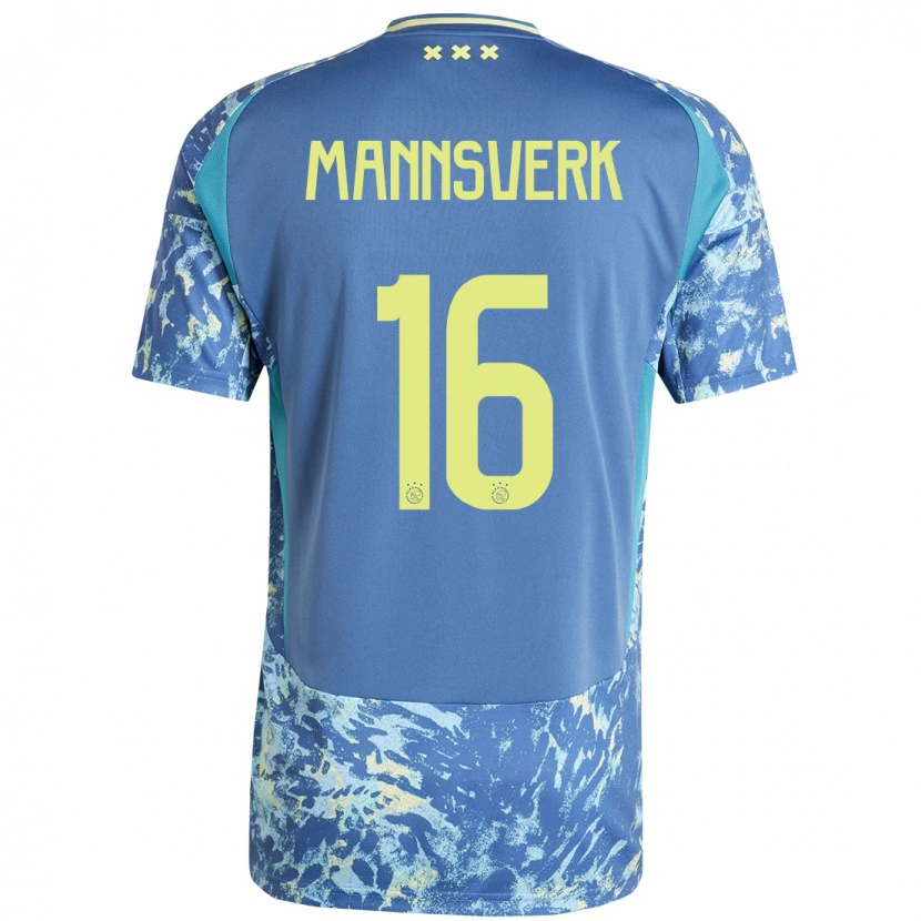 Danxen Barn Sivert Mannsverk #16 Grå Blå Gul Bortatröja Matchtröjor 2024/25 Tröjor T-Tröja