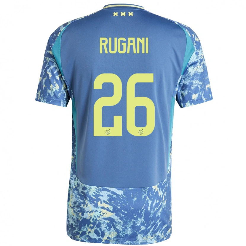 Danxen Barn Daniele Rugani #26 Grå Blå Gul Bortatröja Matchtröjor 2024/25 Tröjor T-Tröja