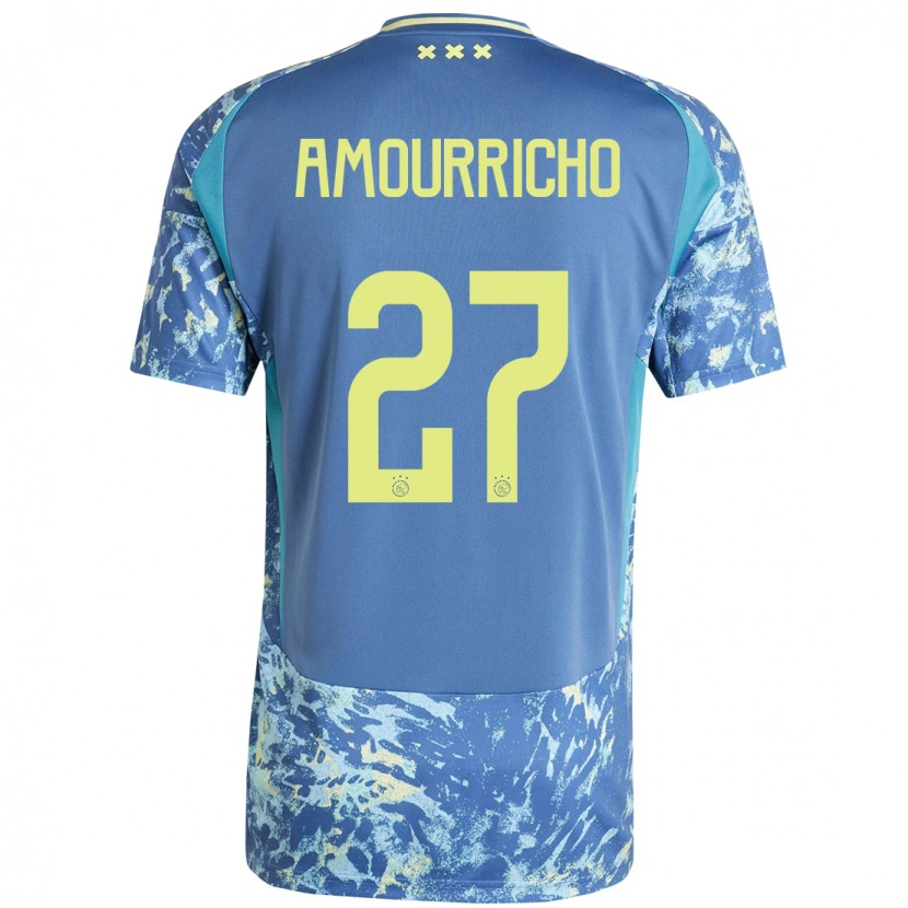 Danxen Barn Amourricho Van Axel-Dongen #27 Grå Blå Gul Bortatröja Matchtröjor 2024/25 Tröjor T-Tröja
