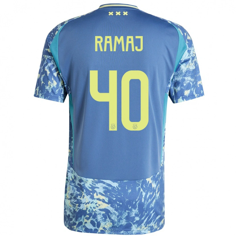 Danxen Barn Diant Ramaj #40 Grå Blå Gul Bortatröja Matchtröjor 2024/25 Tröjor T-Tröja