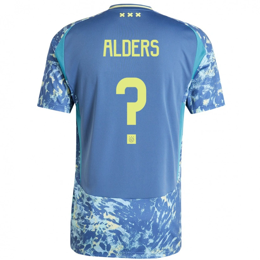 Danxen Barn Gerald Alders #0 Grå Blå Gul Bortatröja Matchtröjor 2024/25 Tröjor T-Tröja