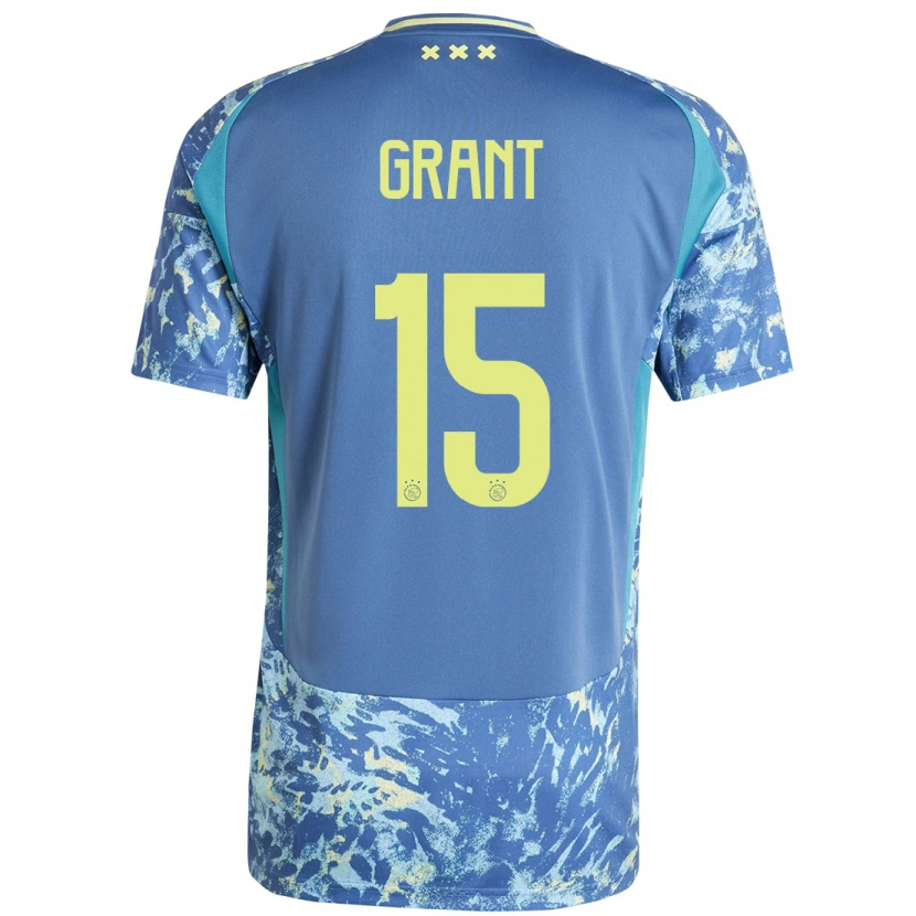 Danxen Barn Chasity Grant #15 Grå Blå Gul Bortatröja Matchtröjor 2024/25 Tröjor T-Tröja