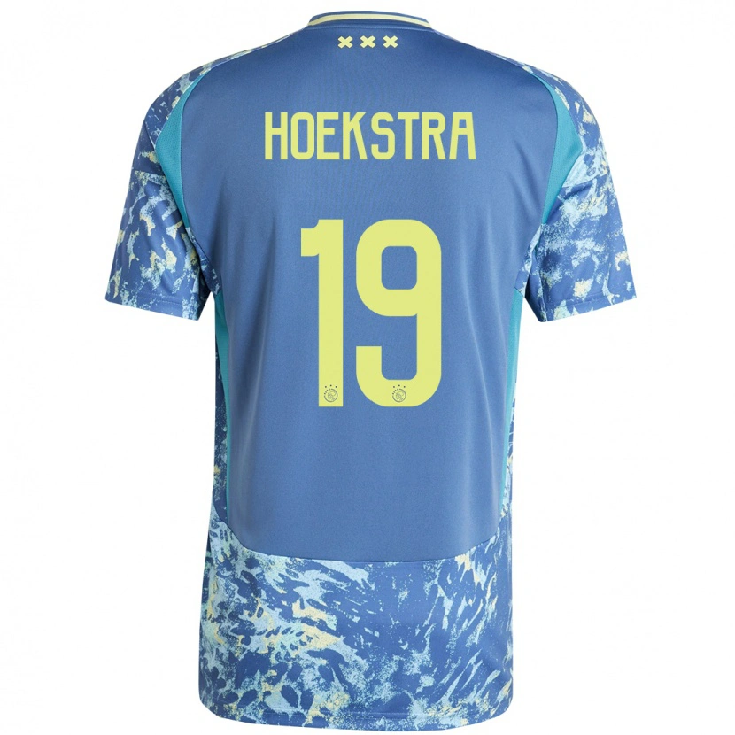 Danxen Barn Tiny Hoekstra #19 Grå Blå Gul Bortatröja Matchtröjor 2024/25 Tröjor T-Tröja