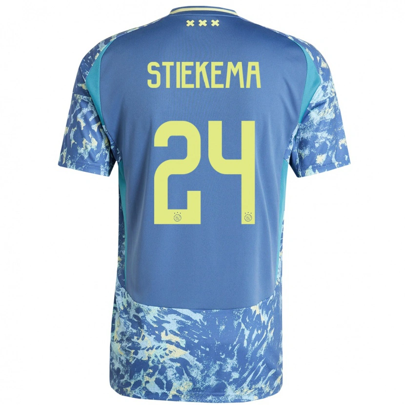 Danxen Barn Iris Stiekema #24 Grå Blå Gul Bortatröja Matchtröjor 2024/25 Tröjor T-Tröja