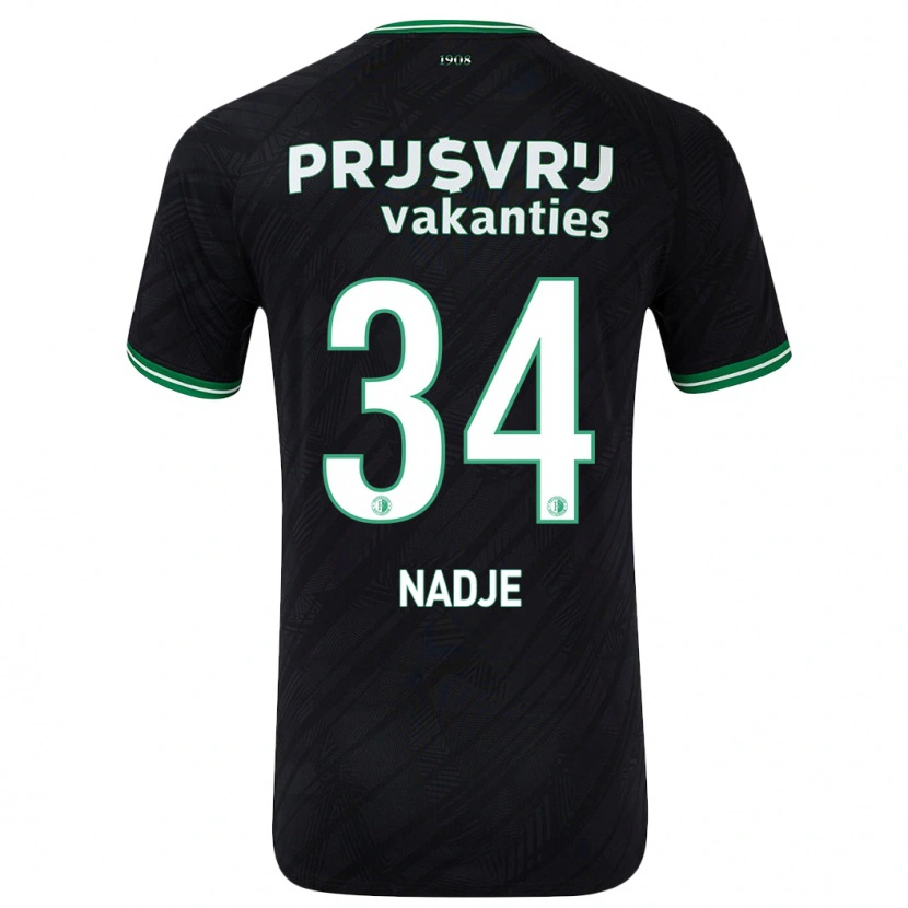 Danxen Barn Chris-Kévin Nadje #34 Svart Grön Bortatröja Matchtröjor 2024/25 Tröjor T-Tröja