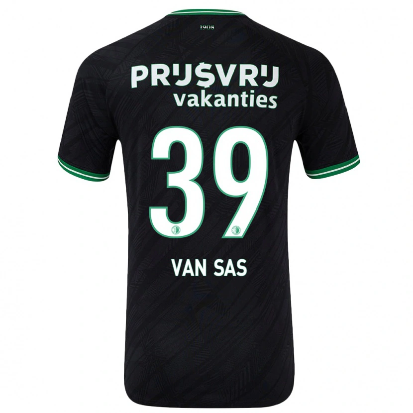 Danxen Barn Mikki Van Sas #39 Svart Grön Bortatröja Matchtröjor 2024/25 Tröjor T-Tröja