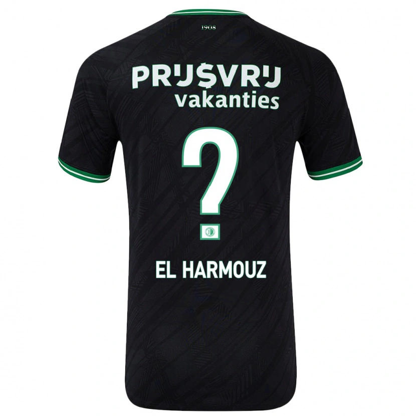 Danxen Barn Nassim El Harmouz #0 Svart Grön Bortatröja Matchtröjor 2024/25 Tröjor T-Tröja