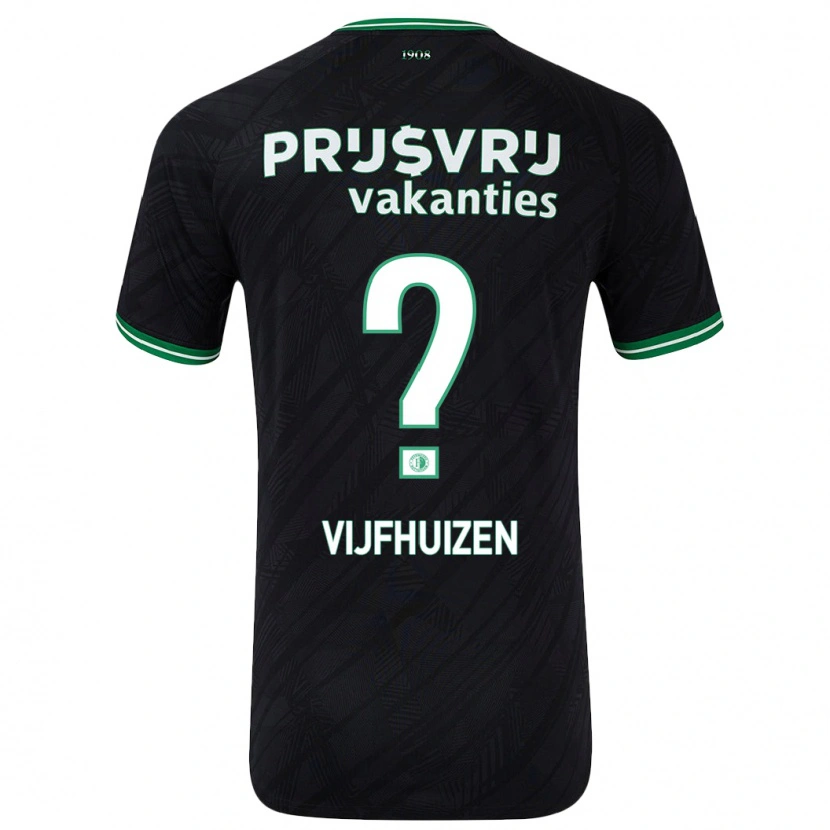 Danxen Barn Beer Vijfhuizen #0 Svart Grön Bortatröja Matchtröjor 2024/25 Tröjor T-Tröja