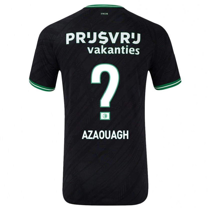 Danxen Barn Ilias Azaouagh #0 Svart Grön Bortatröja Matchtröjor 2024/25 Tröjor T-Tröja
