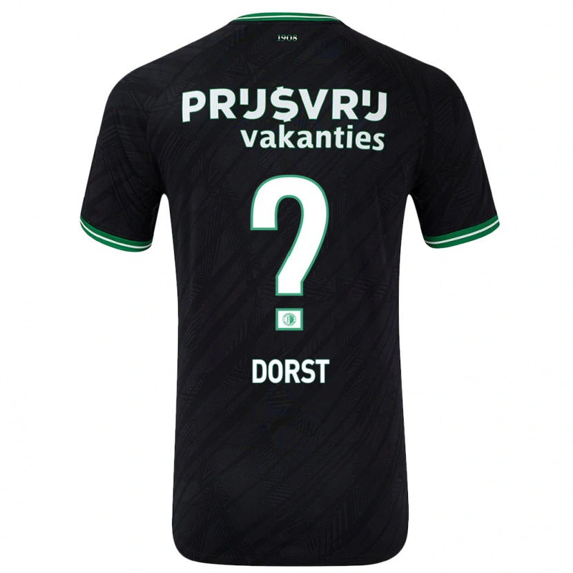 Danxen Barn Yarick Dorst #0 Svart Grön Bortatröja Matchtröjor 2024/25 Tröjor T-Tröja