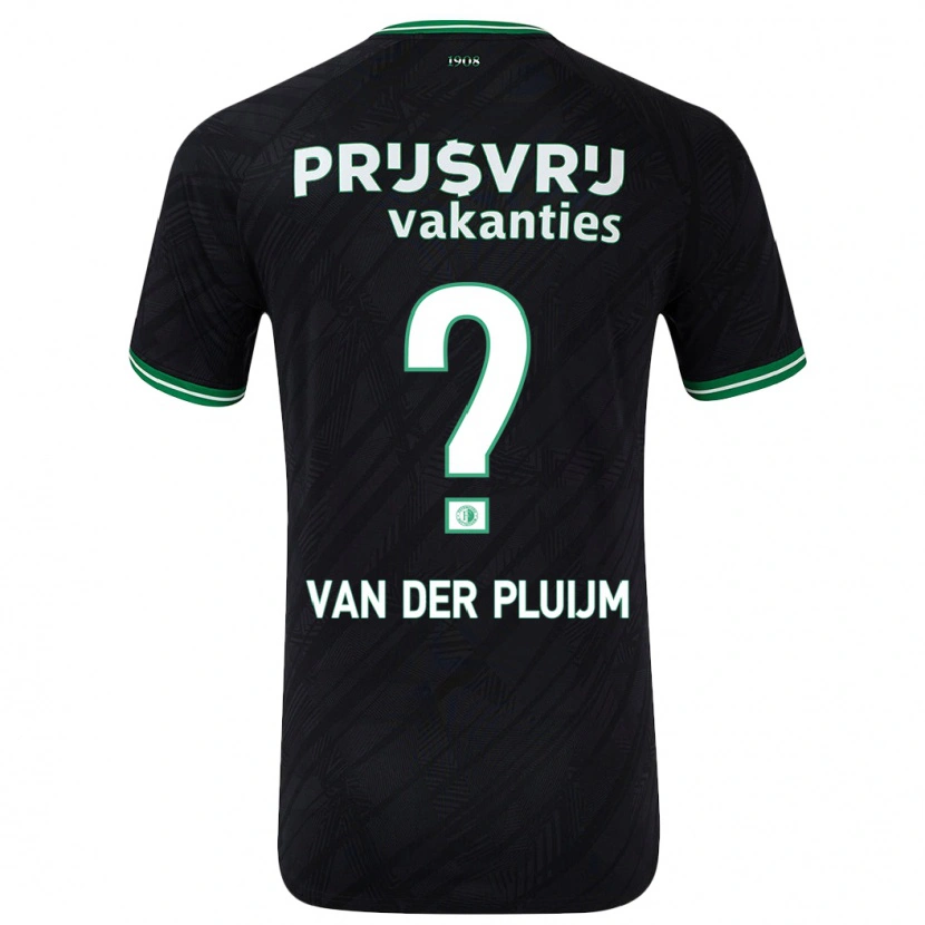 Danxen Barn Marvin Van Der Pluijm #0 Svart Grön Bortatröja Matchtröjor 2024/25 Tröjor T-Tröja