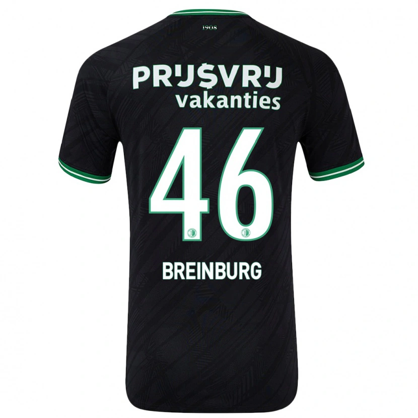 Danxen Barn Rainey Breinburg #46 Svart Grön Bortatröja Matchtröjor 2024/25 Tröjor T-Tröja