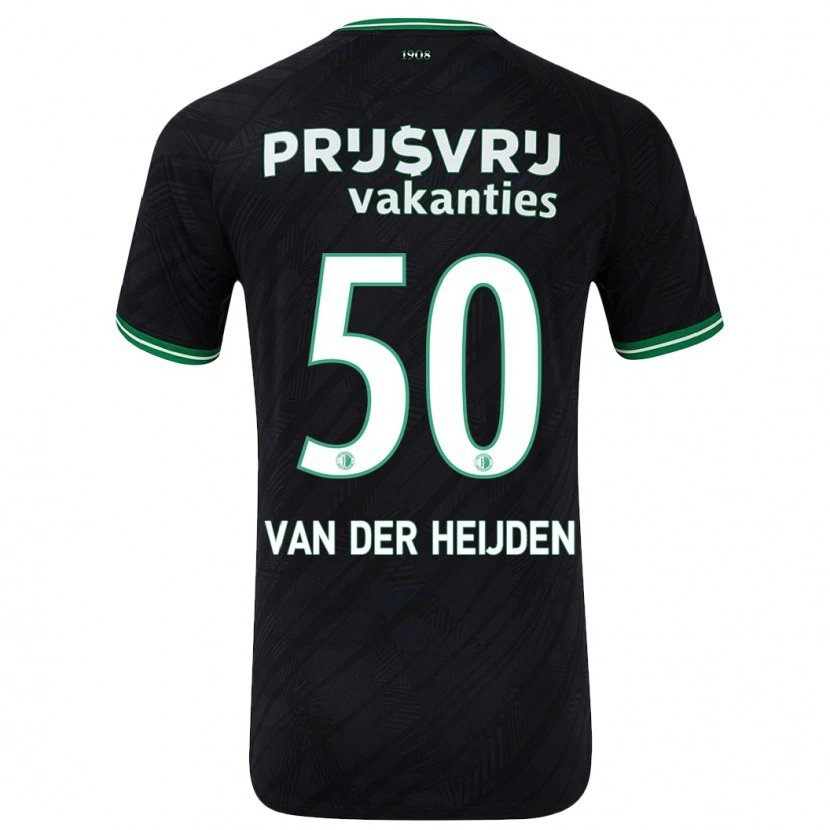 Danxen Barn Délano Van Der Heijden #50 Svart Grön Bortatröja Matchtröjor 2024/25 Tröjor T-Tröja