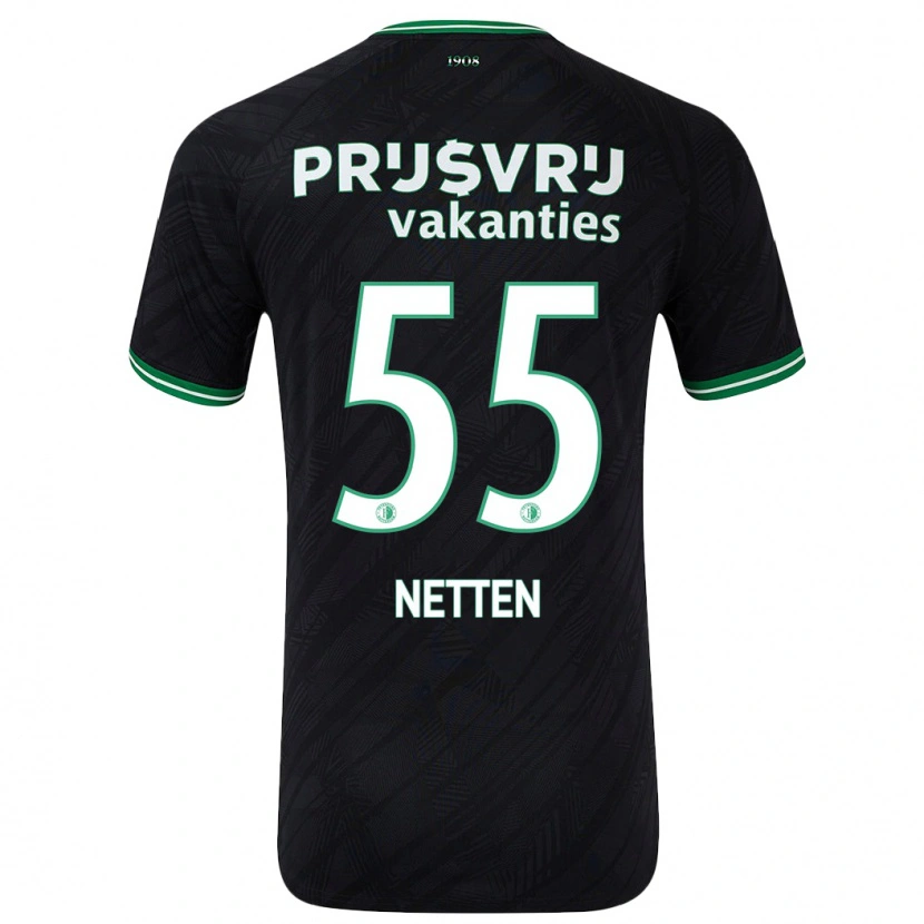 Danxen Barn Luc Netten #55 Svart Grön Bortatröja Matchtröjor 2024/25 Tröjor T-Tröja
