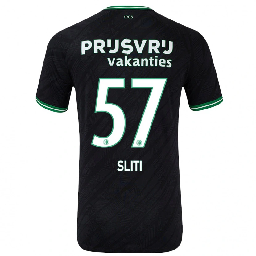 Danxen Barn Aymen Sliti #57 Svart Grön Bortatröja Matchtröjor 2024/25 Tröjor T-Tröja