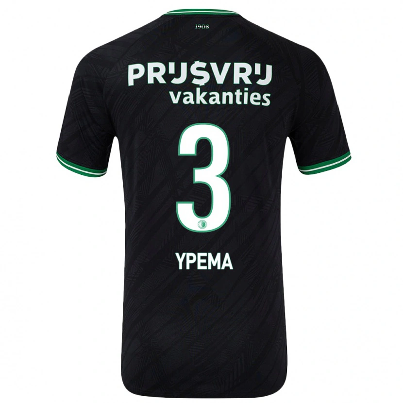 Danxen Barn Danique Ypema #3 Svart Grön Bortatröja Matchtröjor 2024/25 Tröjor T-Tröja