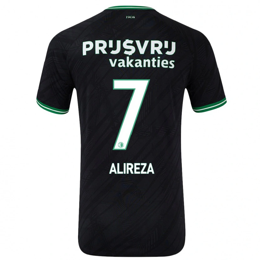 Danxen Barn Alireza Jahanbakhsh #7 Svart Grön Bortatröja Matchtröjor 2024/25 Tröjor T-Tröja