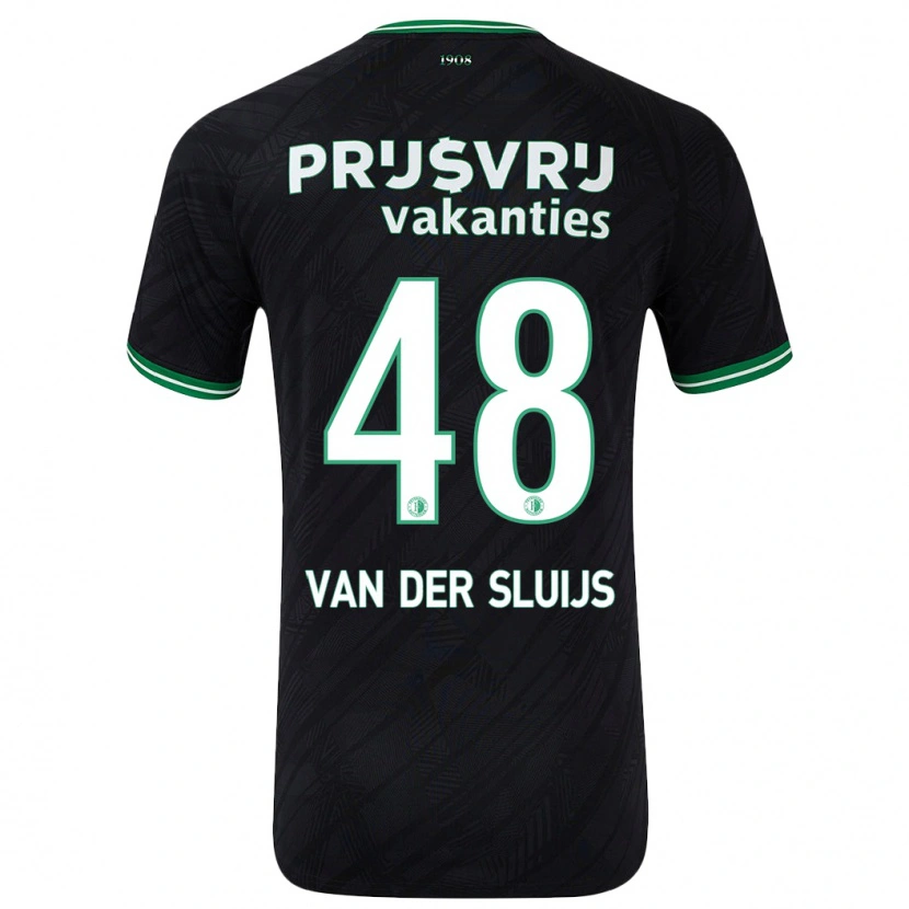 Danxen Barn Joep Van Der Sluijs #48 Svart Grön Bortatröja Matchtröjor 2024/25 Tröjor T-Tröja