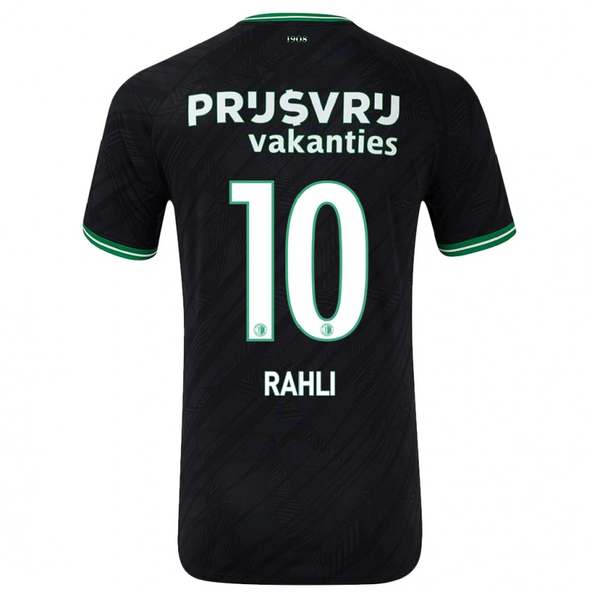 Danxen Barn Khalid Rahli #10 Svart Grön Bortatröja Matchtröjor 2024/25 Tröjor T-Tröja