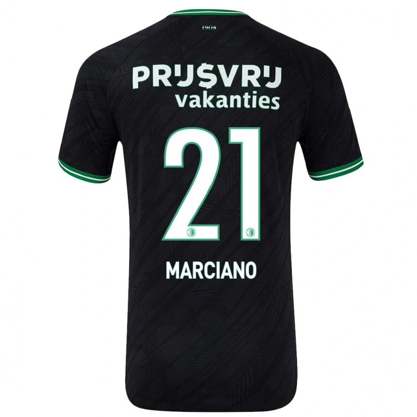 Danxen Barn Ofir Marciano #21 Svart Grön Bortatröja Matchtröjor 2024/25 Tröjor T-Tröja