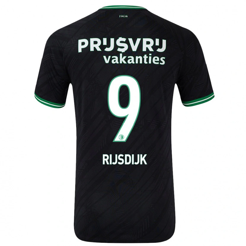 Danxen Barn Pia Rijsdijk #9 Svart Grön Bortatröja Matchtröjor 2024/25 Tröjor T-Tröja