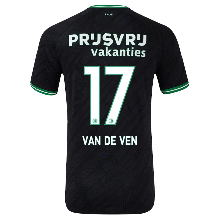 Danxen Barn Zoi Van De Ven #17 Svart Grön Bortatröja Matchtröjor 2024/25 Tröjor T-Tröja