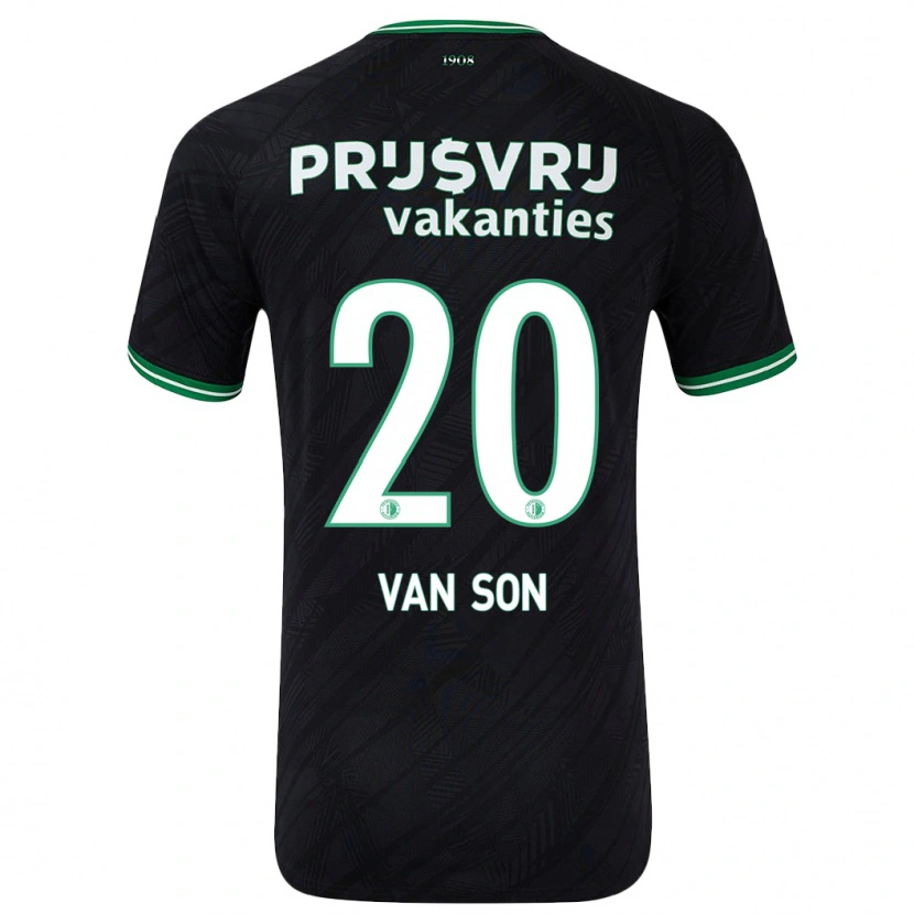 Danxen Barn Anne Van Son #20 Svart Grön Bortatröja Matchtröjor 2024/25 Tröjor T-Tröja